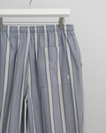 wax london men's Hutton - Blue And Ecru Oxford Stripe Lounge Trouser