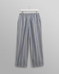 wax london men's Hutton - Blue And Ecru Oxford Stripe Lounge Trouser