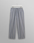 wax london men's Hutton - Blue And Ecru Oxford Stripe Lounge Trouser