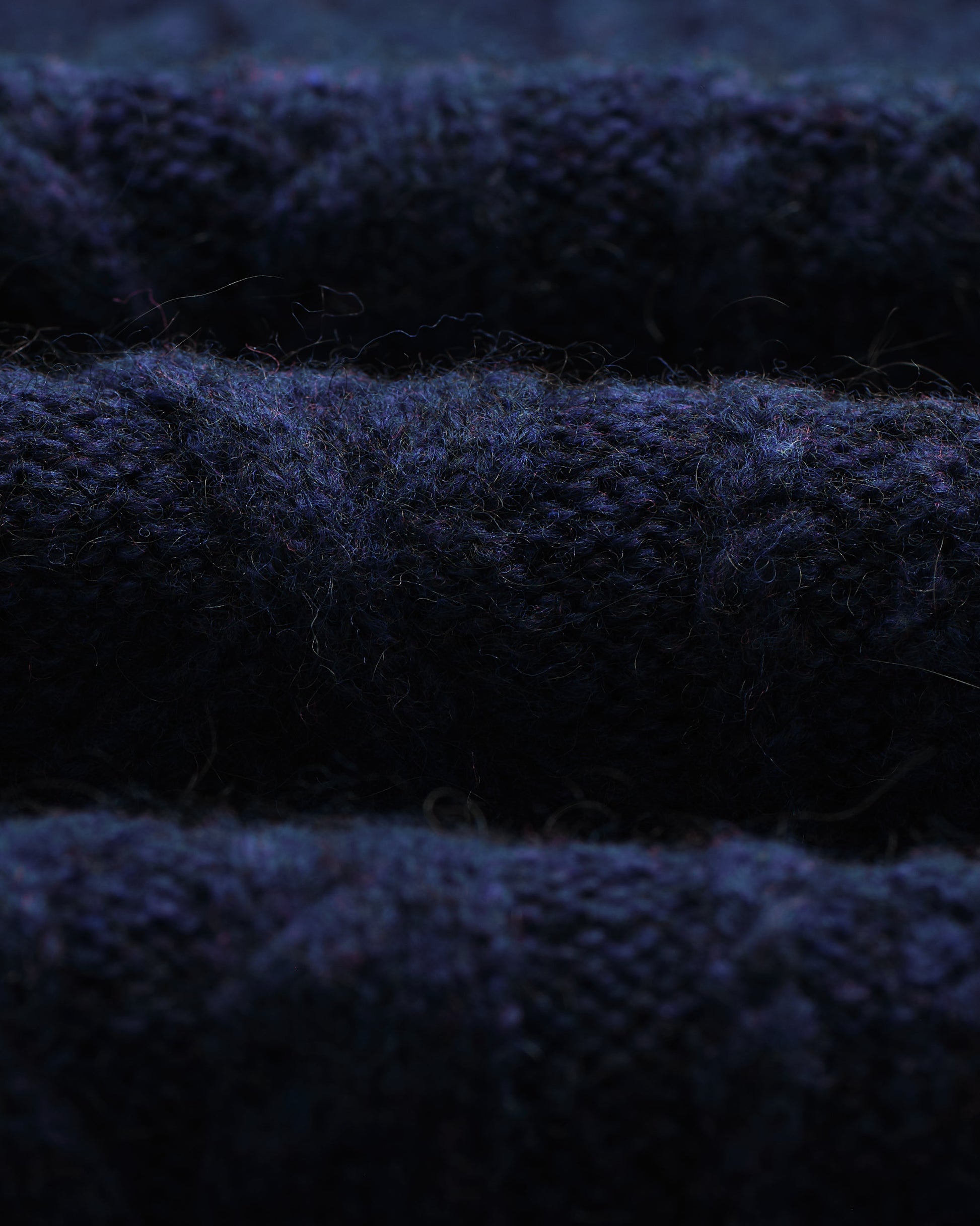 wax london men's Hyatt - Navy Brush Cable Knit Crewneck Jumper