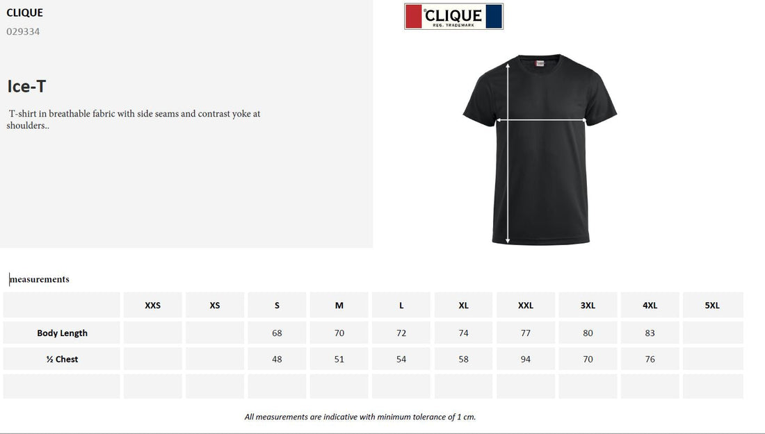 Clique Ice-T - Mens Breathable Active Tee Shirt. 10 Colours. S-4XL - Tee Shirt - Logo Free Clothing
