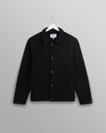 wax london men's Iggy - Black Knitted Wool Jacket