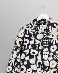 wax london men's Iggy - Navy And Ecru Spin Jacquard Jacket