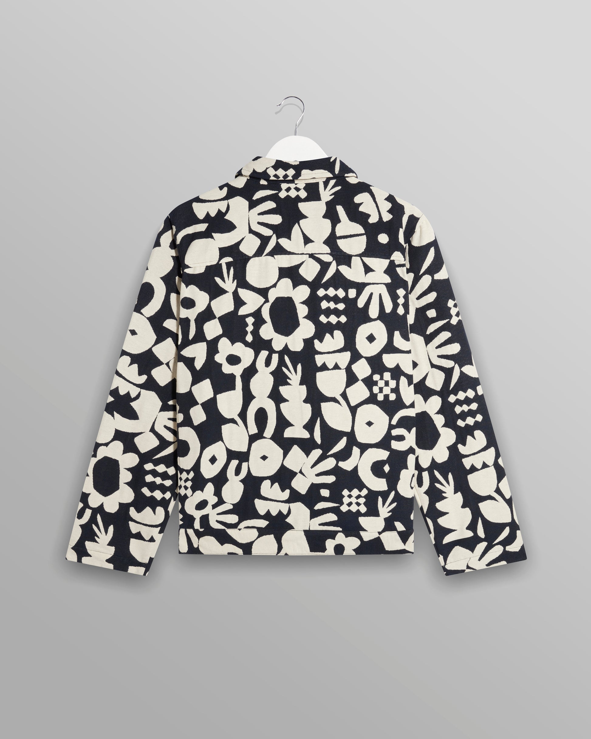 wax london men's Iggy - Navy And Ecru Spin Jacquard Jacket