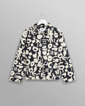 wax london men's Iggy - Navy And Ecru Spin Jacquard Jacket