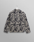 wax london men's Iggy - Navy And Ecru Beach Jacquard Jacket