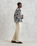 wax london men's Iggy - Navy And Ecru Beach Jacquard Jacket