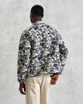 wax london men's Iggy - Navy And Ecru Beach Jacquard Jacket