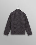 wax london men's Iggy - Navy Diamond Stitch Jacquard Jacket