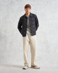 wax london men's Iggy - Navy Diamond Stitch Jacquard Jacket