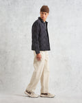 wax london men's Iggy - Navy Diamond Stitch Jacquard Jacket
