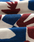 wax london men's Iggy - Red And Blue Spin Jacquard Jacket