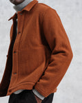 wax london men's Iggy - Rust Knitted Wool Jacket