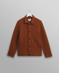 wax london men's Iggy - Rust Knitted Wool Jacket