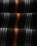 wax london men's Ivy - Black And Multicolour Striped Cotton Polo Shirt