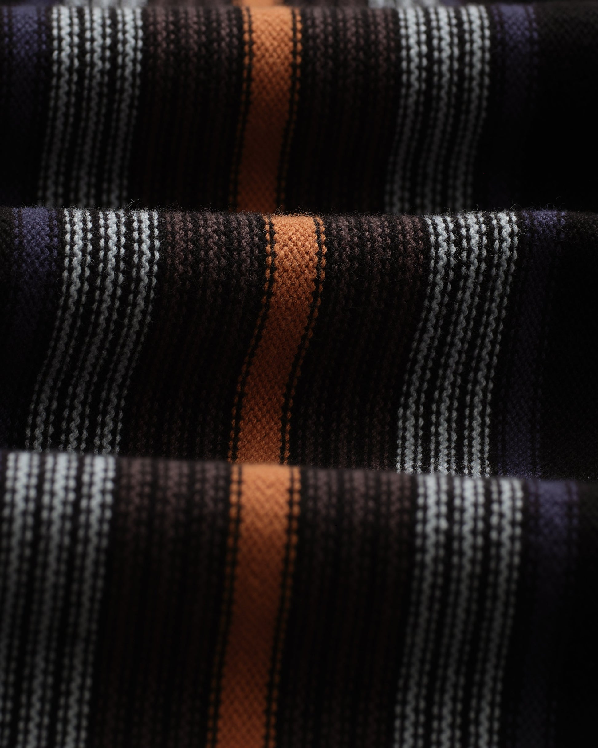 wax london men's Ivy - Black And Multicolour Striped Cotton Polo Shirt