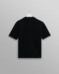 wax london men's Ivy - Black And Multicolour Striped Cotton Polo Shirt