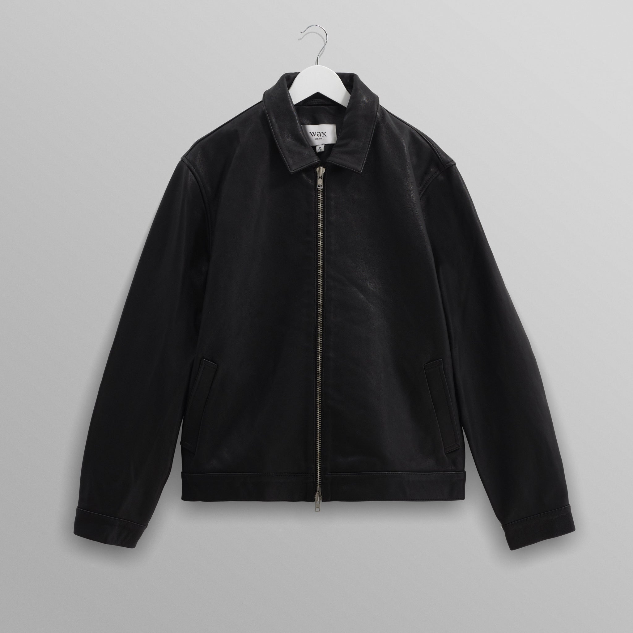 wax london men's Kendal - Black Lamb Leather Jacket