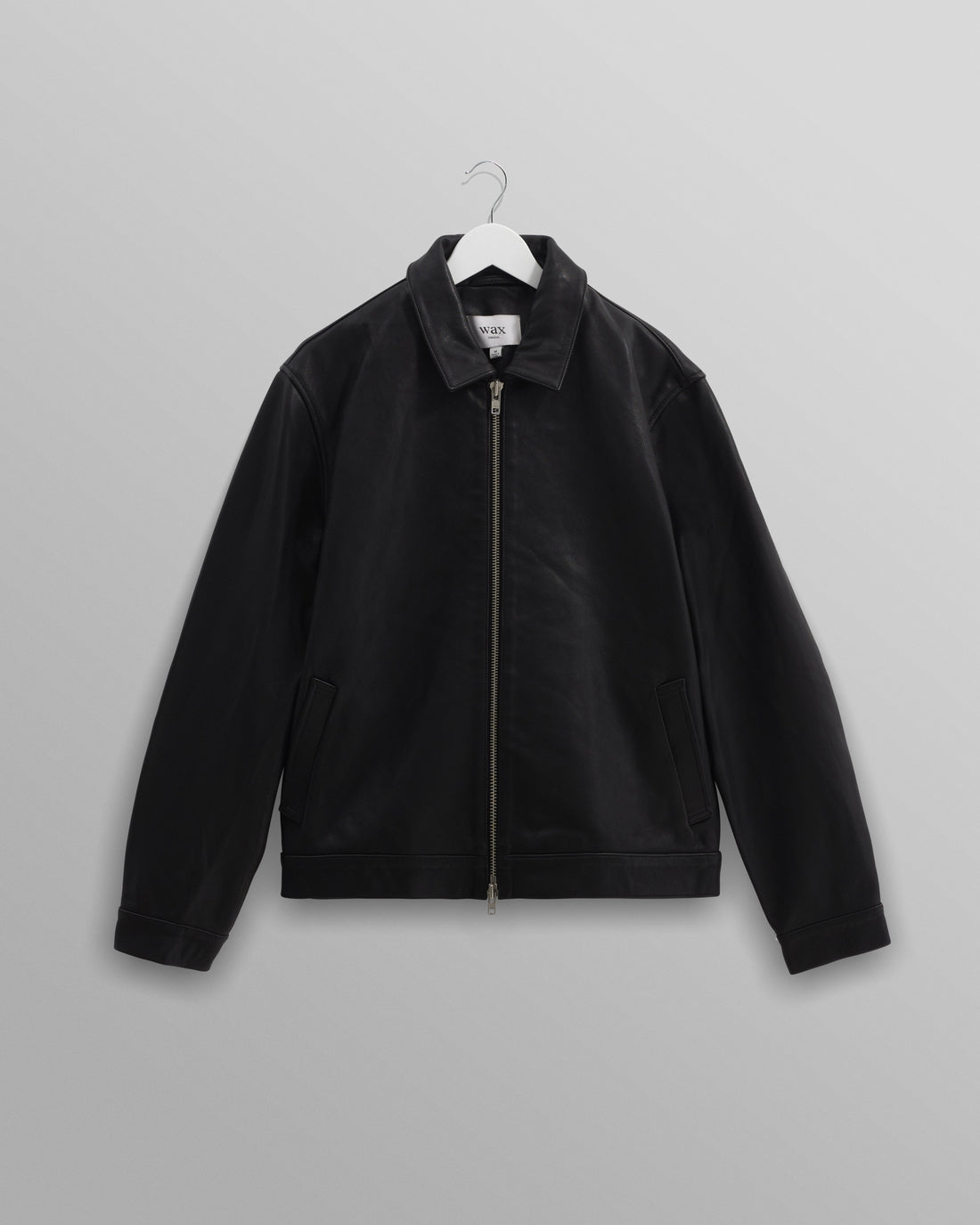 wax london men's Kendal - Black Lamb Leather Jacket