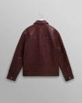 wax london men's Kendal - Cherry Lamb Leather Jacket