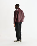 wax london men's Kendal - Cherry Lamb Leather Jacket