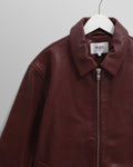 wax london men's Kendal - Cherry Lamb Leather Jacket