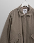 wax london men's Knoll - Natural Wool Bomber Jacket