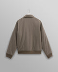 wax london men's Knoll - Natural Wool Bomber Jacket
