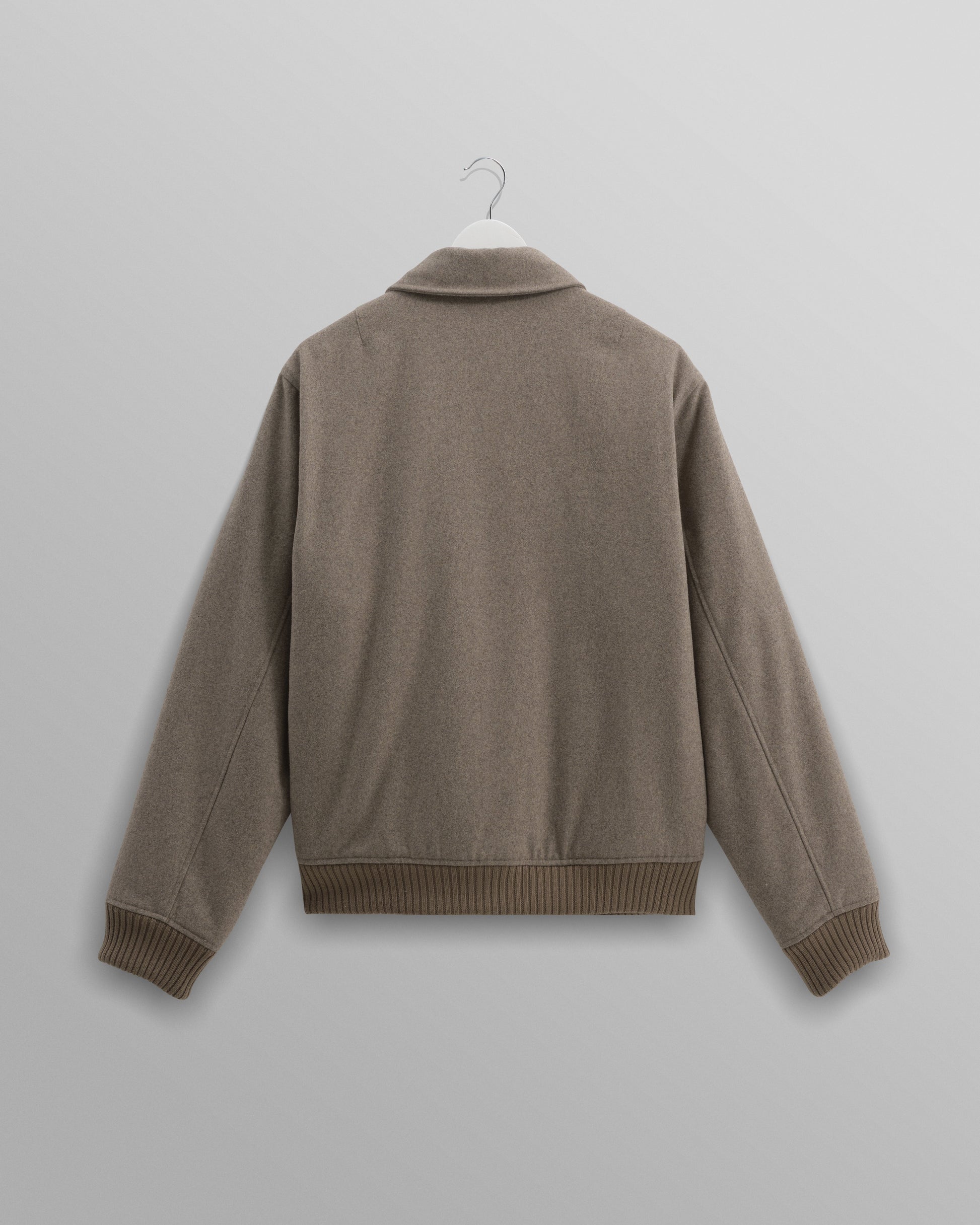 wax london men's Knoll - Natural Wool Bomber Jacket