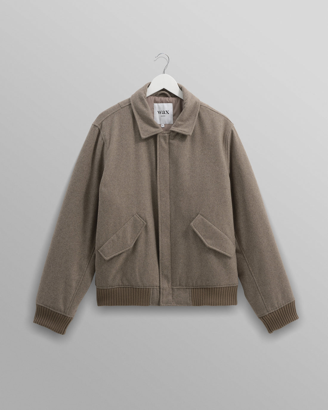 wax london men's Knoll - Natural Wool Bomber Jacket