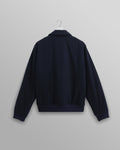 wax london men's Knoll - Navy Wool Bomber Jacket
