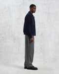 wax london men's Knoll - Navy Wool Bomber Jacket
