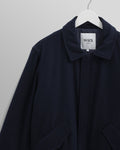 wax london men's Knoll - Navy Wool Bomber Jacket