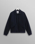 wax london men's Knoll - Navy Wool Bomber Jacket