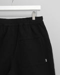 wax london men's Kurt - Black Honeycomb Cotton Shorts