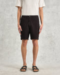 wax london men's Kurt - Black Honeycomb Cotton Shorts