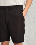 wax london men's Kurt - Black Honeycomb Cotton Shorts