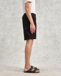 wax london men's Kurt - Black Honeycomb Cotton Shorts