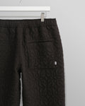 wax london men's Kurt - Black Petal Quilt Trousers