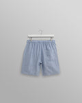 wax london men's Kurt - Blue Two-Tone Linen Shorts