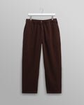 wax london men's Kurt - Dark Brown Organic Cotton Trousers