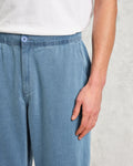 wax london men's Kurt - Indigo Organic Cotton Trousers