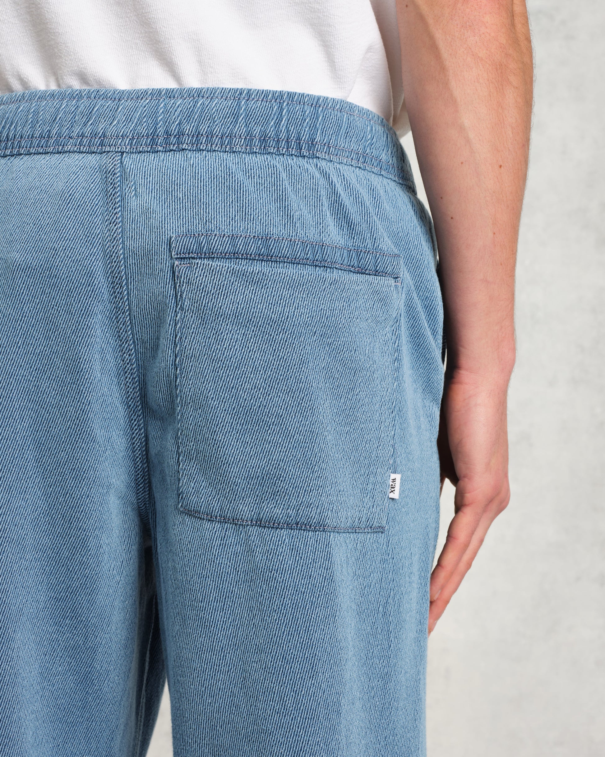 wax london men's Kurt - Indigo Organic Cotton Trousers