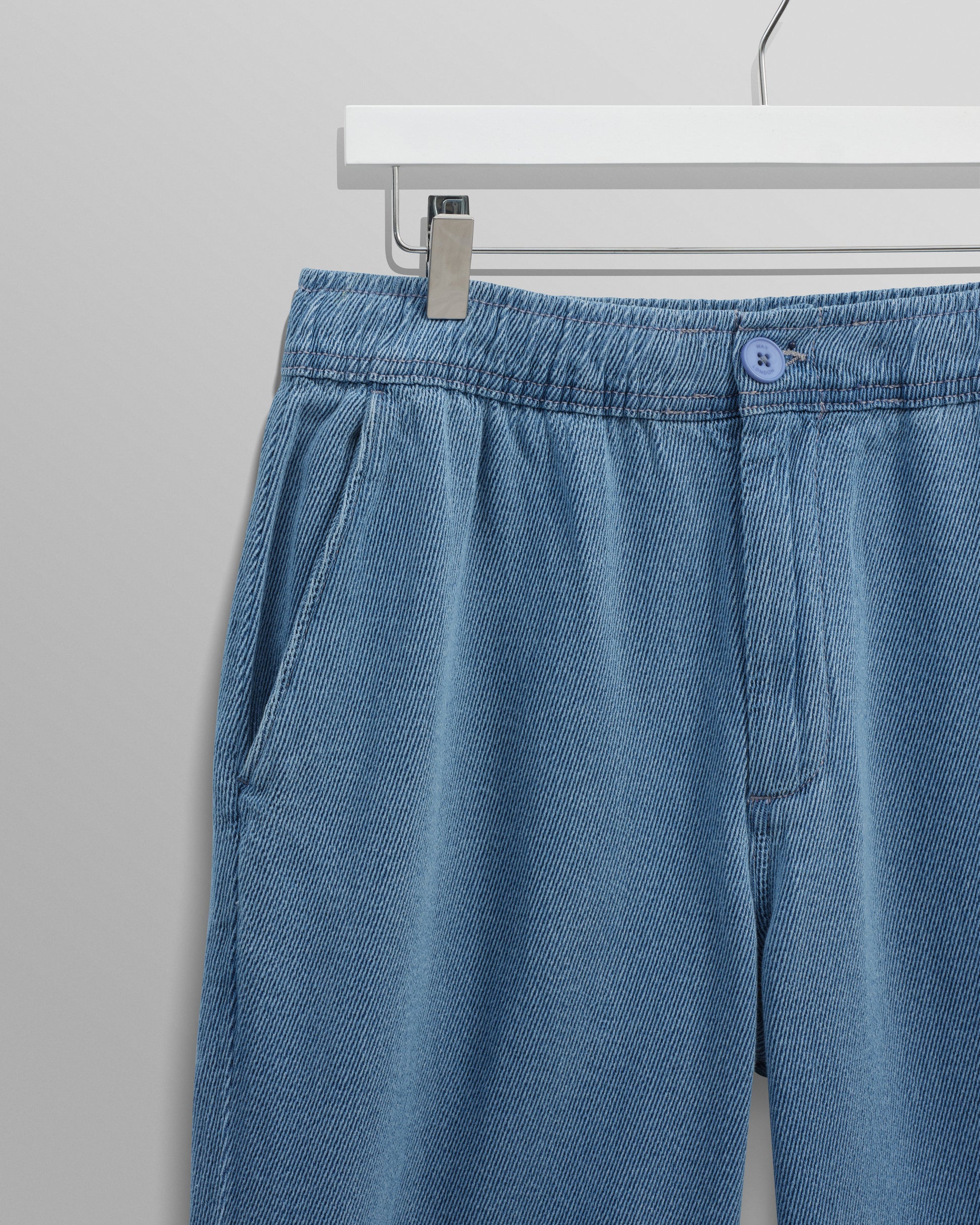 wax london men's Kurt - Indigo Organic Cotton Trousers