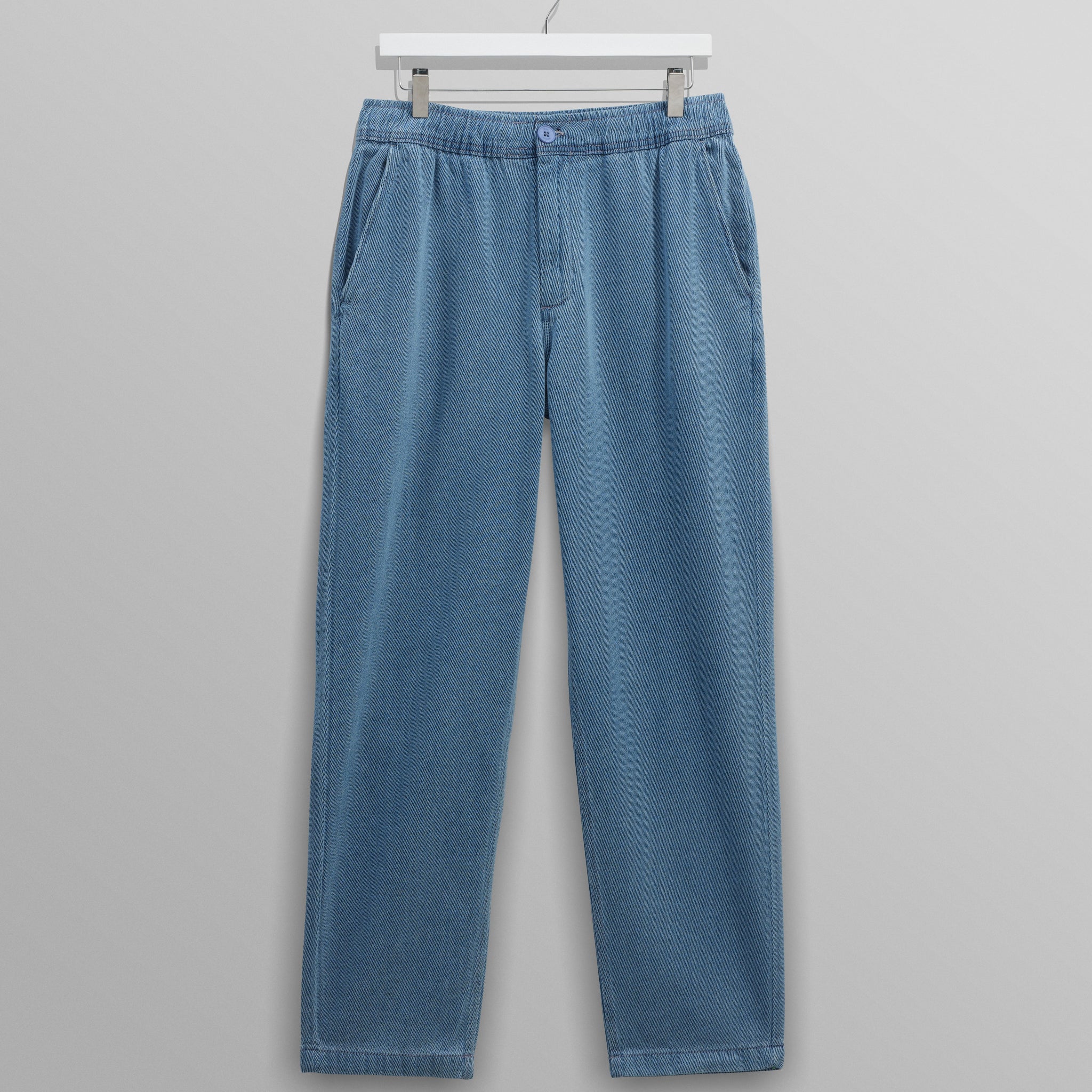 wax london men's Kurt - Indigo Organic Cotton Trousers