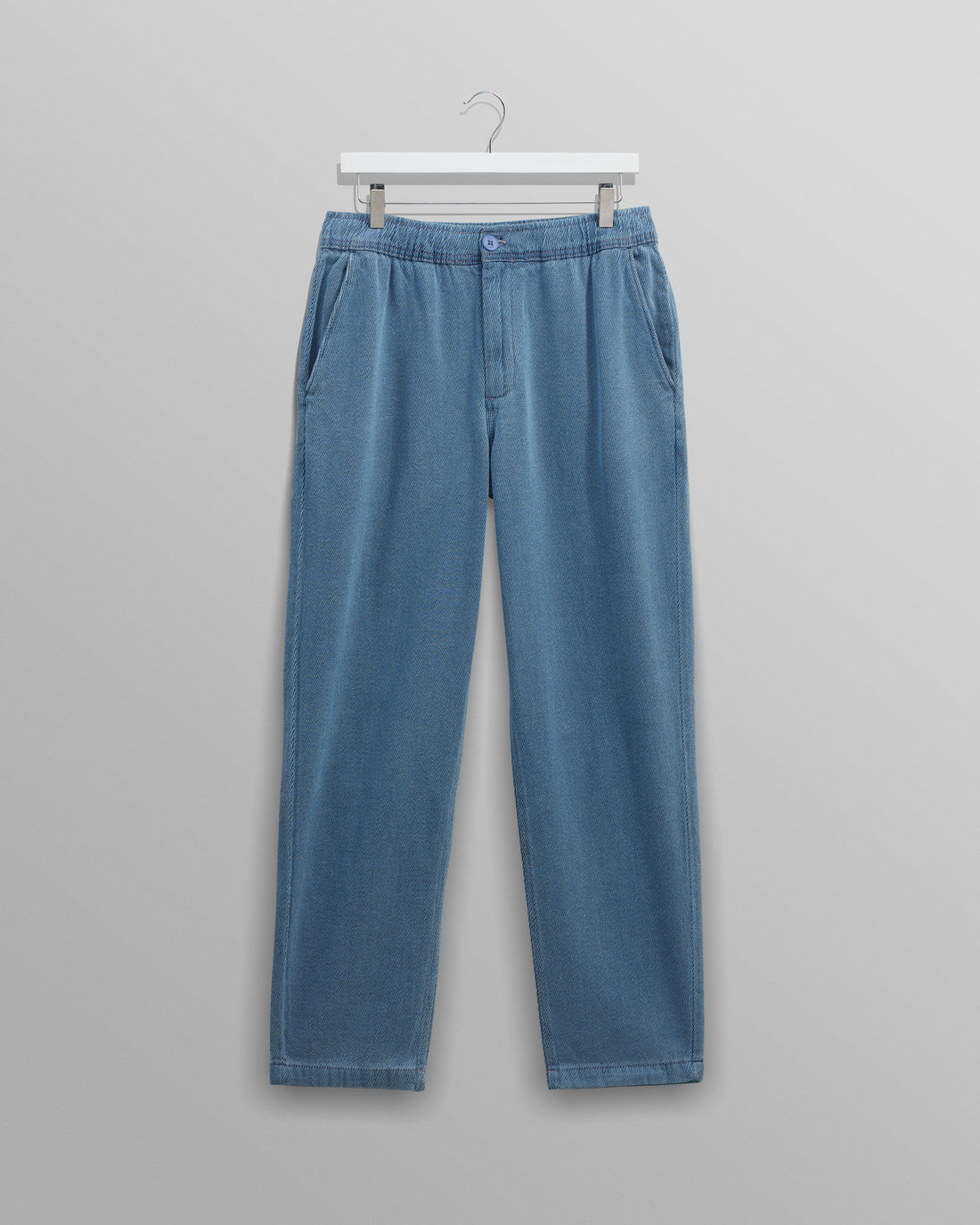 wax london men's Kurt - Indigo Organic Cotton Trousers