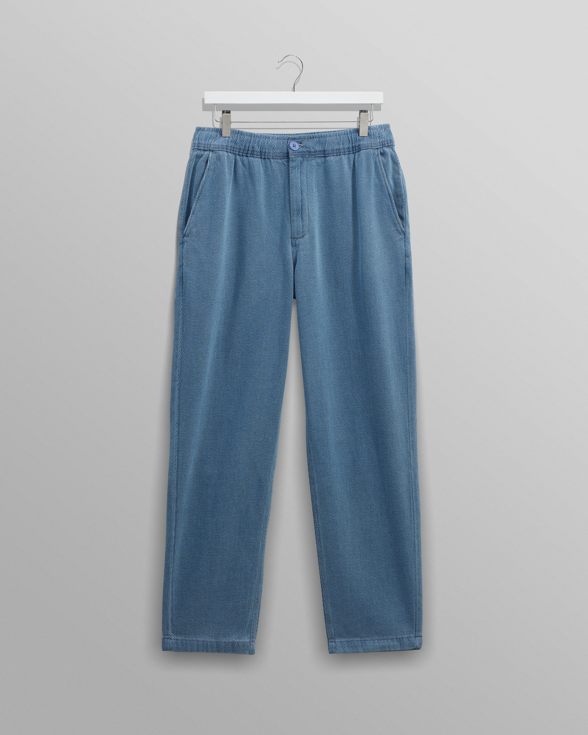 wax london men's Kurt - Indigo Organic Cotton Trousers