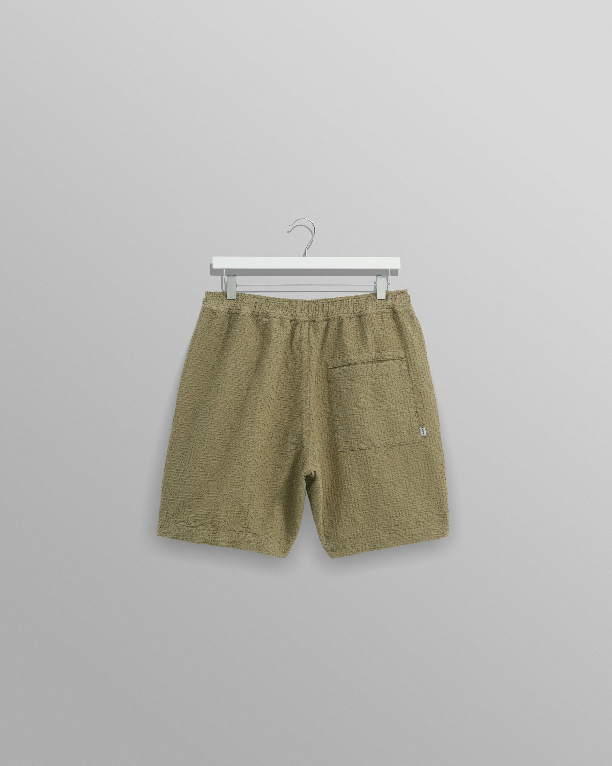 wax london men's Kurt - Khaki Honeycomb Cotton Shorts