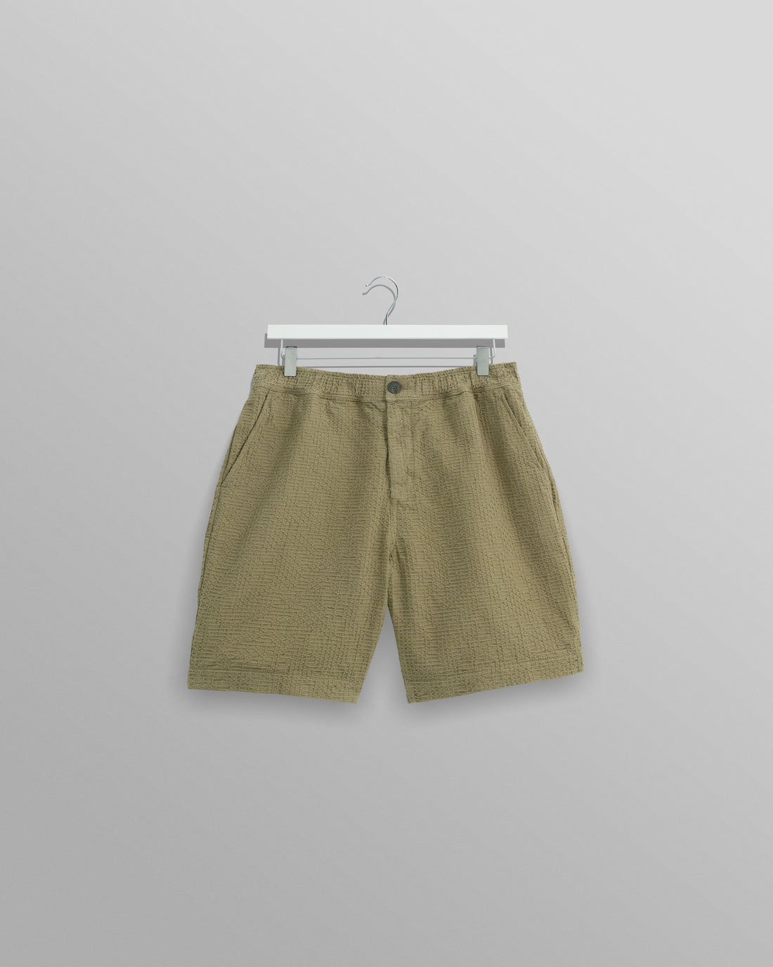 wax london men's Kurt - Khaki Honeycomb Cotton Shorts