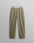 wax london men's Kurt - Light Khaki Organic Cotton Trousers